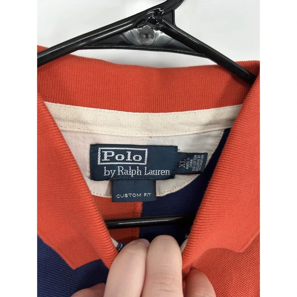 Polo Ralph Lauren Polo Shirt Rugby Big Logo Patch Colorblock Short Sleeve XL